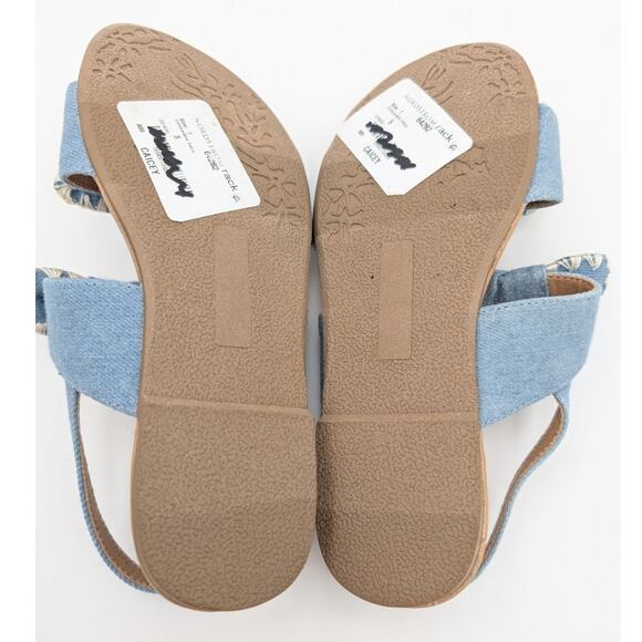 DV by Dolce Vita Kids' Caicey Slingback Sandal Bow Straps Blue Size US1 EU16 - Picture 8 of 9